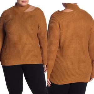 🌷🌷Mock Neck Sweater w/Shoulder Cutout
